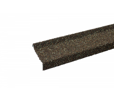 Планка примыкания с гранулятом,  коричнево-зеленый, шт. (20*45*15*10 мм), Длина 1,25 м.