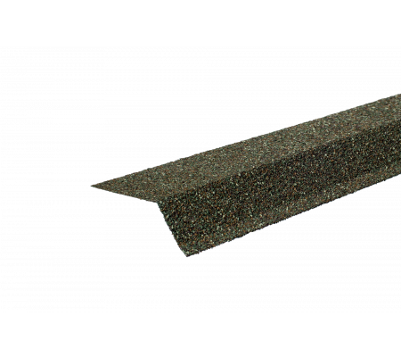 Планка карнизная с гранулятом, оливковый, шт. (75*50*5 мм), Длина 1,25 м.
