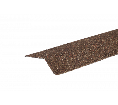 Планка карнизная с гранулятом, бронзовый, шт. (75*50*5 мм), Длина 1,25 м.