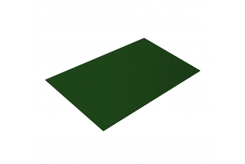Лист оцинкованный (плоский лист) ПЭ с пленкой RAL 6005 (зеленый мох)  0,4х1250х2000