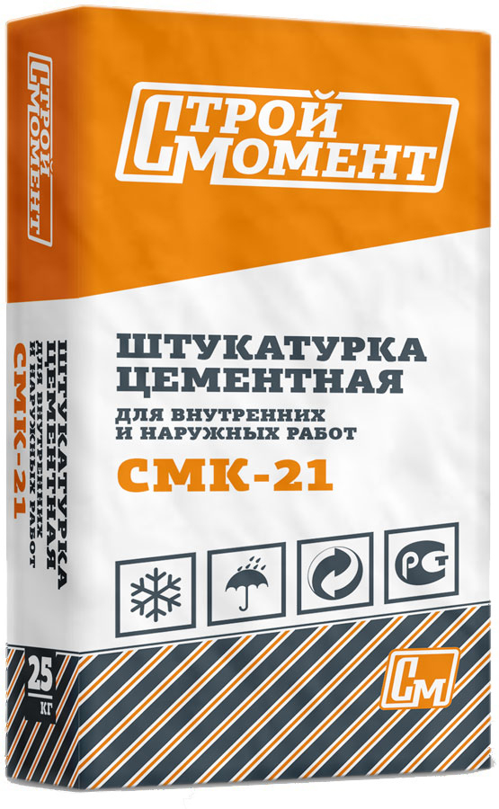 Строй Момент Штукатурка цементная СМК21 (25кг),