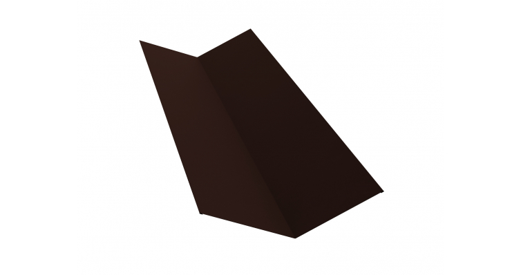Планка ендовы верхней 145х145 0,45 PE с пленкой RAL 8017 шоколад 2 мп