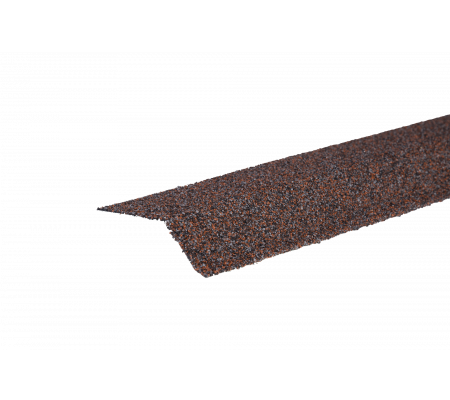 Планка карнизная с гранулятом, красно-коричневый, шт. (75*50*5 мм), Длина 1,25 м.